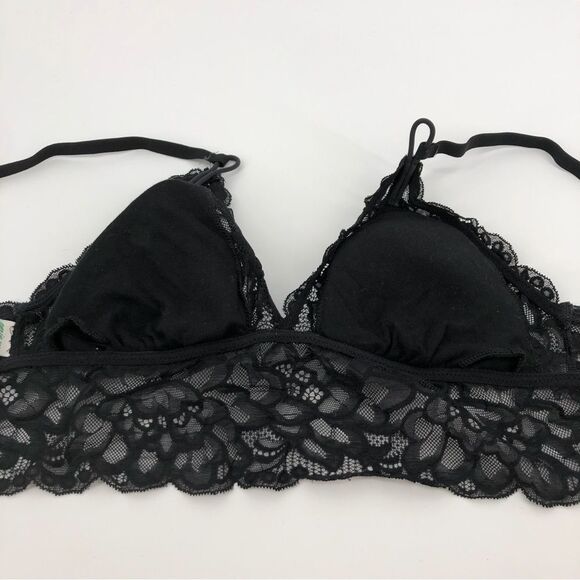 Aerie Lacy Bralette Womens‎ Medium Black Adjustable Padded - Picture 3 of 10